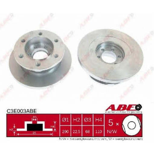 Диск тормозной передн лев/прав (з маточиною IVECO DAILY II, DAILY III 2.3D-3.0D 01.89-07.07