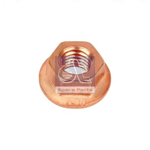 Гайка крепления турбины M10 x 1,5mm (class 8) медная с юбкой