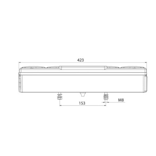 Стекло заднего фонаря EUROPOINT 2 левое с жолтым поворотом
