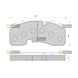 Гальмівні колодки 29094/29165 30,00 BPW SAF 0980106430 с вырезом