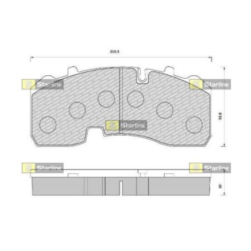 Гальмівні колодки 29094/29165 30,00 BPW SAF 0980106430 с вырезом