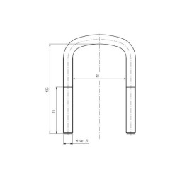 Стремянка рессоры передняя MAN G, G90, L2000, M 2000 L, M 2000 M 10.79- M14x1, 5x81x135