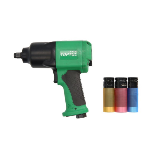 Пневматичний гайкокрут 1/2" 1356Нм, расход воздуха: 206л/мин., вес: 2,3кг, длина ключа: 191мм