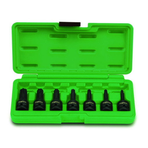 Набор головок ударных в кейсе TORX 1/2" T30-T70 7ед. TOPTUL GDAI0701