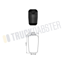 Пневмоподушка чулок VOLVO/MAN 716N VOLVO1593842, MAN81436010039, AIR3716