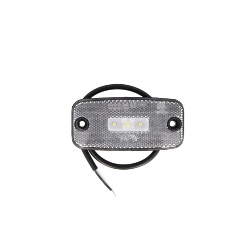 Габаритный фонарь белый LED/висота 52; ширина 110/5; глибина 22/поверхня/с проводом без ручки/12/24В