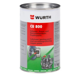 Паста медная Wurth CU 800, 1000 г Монтажна, для направляючих, тормозної системи-CU800-1КГ