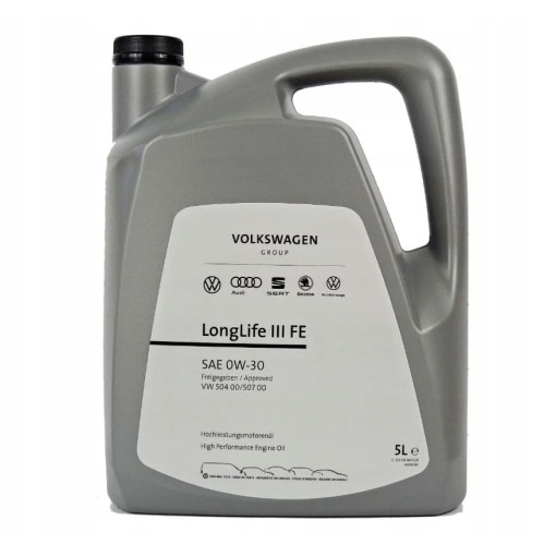 Мастило моторне vw longlife iii fe 0w30 5l (vw 507.00/504.00) (5L +) SAE 0W30; VW 504.00; VW 507.00