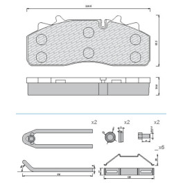 Колодка гальмівни дискові SAF 19,5 SKRB INTEGRAL FOMAR