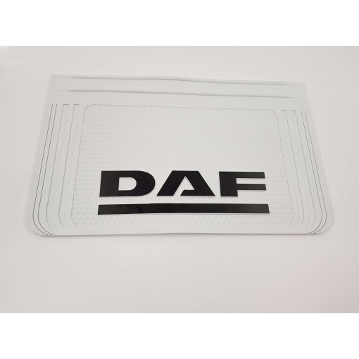 Брызговик колесный с надписью DAF 400x650mm білий випуклий 3D 1шт