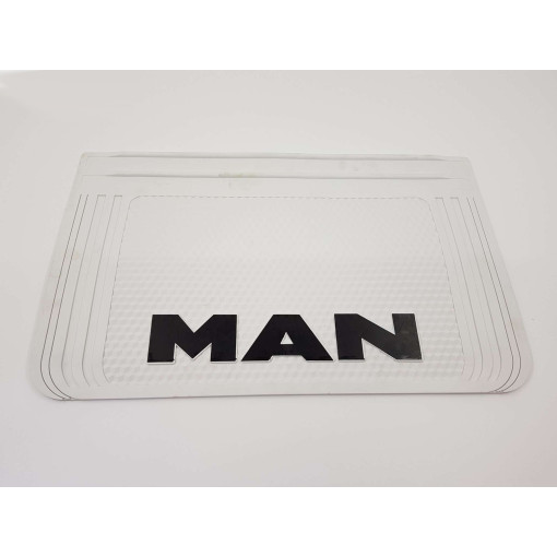Бризговик з написом MAN 400x650mm Білий випуклий 3D 1шт