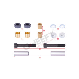Ремкомплект направляющих с пальцами суппорта MERITOR VOLVO 85102092,MCK1118,MCK1135,SJ4107 DUCO TYPE