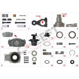 Ремкомплект суппорта MERITOR D3 REPAIR SET (SHORT-RIGHT)