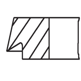 Комплект поршневых колец компрессора 75мм. (2x2x4) ст. A67RK013 75mm STD DAF (на поршень)