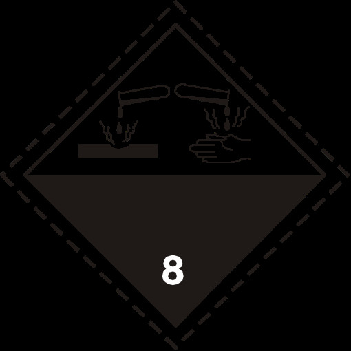 Наклейка информационная ADR 8- класс опасности