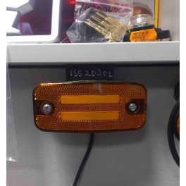 Фонарь герлянда желтый c кронштейном обьемный корпус LED 12V-24V (2 полосы)