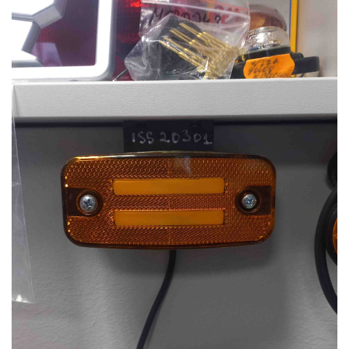 Фонарь герлянда желтый c кронштейном обьемный корпус LED 12V-24V (2 полосы)