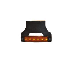 Габаритный фонарь боковой желтый LED на 6 диодов на резин.кронштейне