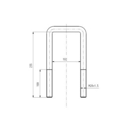 Стремянка рессоры M20x102x235х2.5 VOLVO 20442788 1590940