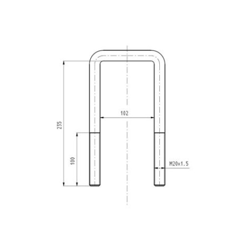 Стремянка рессоры M20x102x235х2.5 VOLVO 20442788 1590940