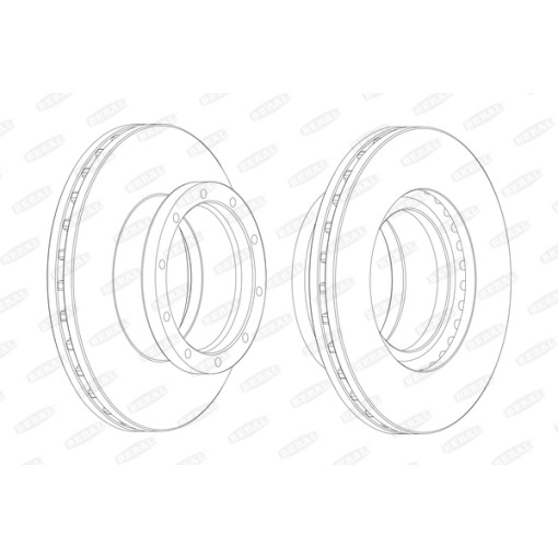 Диск тормозной MB Actros D=430x132x45mm