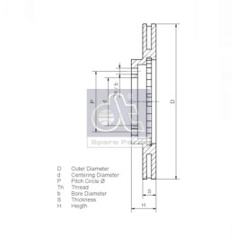 Диск тормозной MB, 300x28x68.5