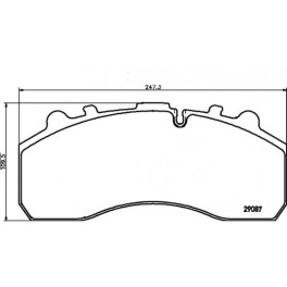 Колодки тормозные дисковые (комплект) 29108/29061 DAF, MAN, Mercedes, Scania, Iveco