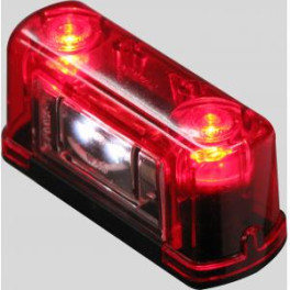 Подсветка номера узкая красная LED 12V-24V