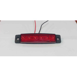 Габаритный фонарь красный LED 6 диодов без кронштейна