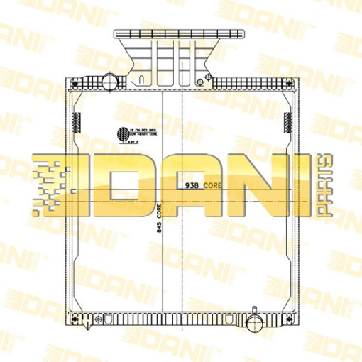 Радиатор системы охлаждения двигателя с рамкой MAN TGA/TGS/TGX D2066LF01-D2876LF25 81061016518 81061016510 81061016472 81061016468 81061016458