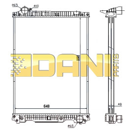 Радиатор двигателя без рамки MERCEDES NG90/SK,