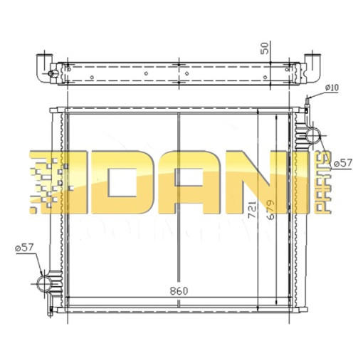 Радіатор без рами SCANIA P [8/95-],