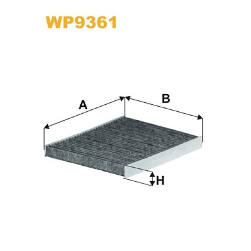 Фільтр салону вугольний FORD B-MAX, ECOSPORT, FIESTA V, FIESTA VI, FIESTA VII, KA+ III, PUMA, TOURNEO COURIER B460, TRANSIT COURIER B460,