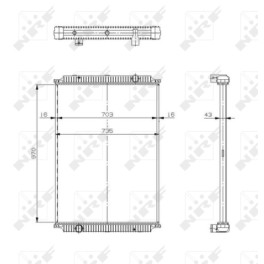 Радиатор охлаждения без рамки RVI Premium DCI 5010315842