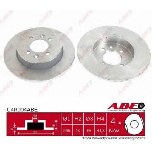 Диск тормозной задний левый/правый (без маточини RENAULT LAGUNA I, SAFRANE I 1.8-3.0 04.92-03.01 Диск тормозной