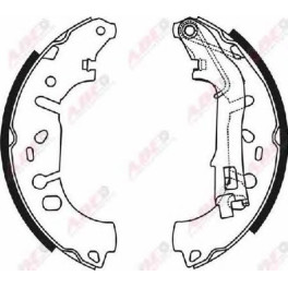 Набір гальмівних барабанів (колодка, циліндр, пружини FIAT GRANDE PUNTO, LINEA, PUNTO, PUNTO EVO 1.3D-1.4LPG 06.05- Комплект мод. розш. барабана (кол.
