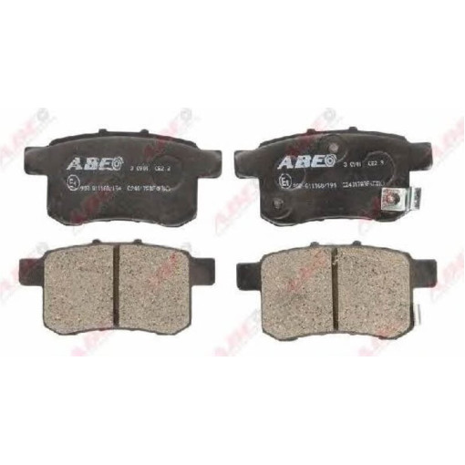 Тормозные колодки задний ACURA TSX; HONDA ACCORD IX, ACCORD VIII, CIVIC III, CIVIC IV 1.5-3.5 03.86-