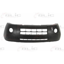 Бампер передний з отвором для галогенних фар, чорний, TUV) CITROEN BERLINGO; PEUGEOT PARTNER 11.02-1