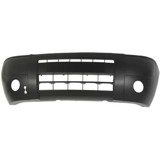 Бампер передний з отвором для галогенних фар, чорний, TUV) CITROEN BERLINGO; PEUGEOT PARTNER 11.02-1