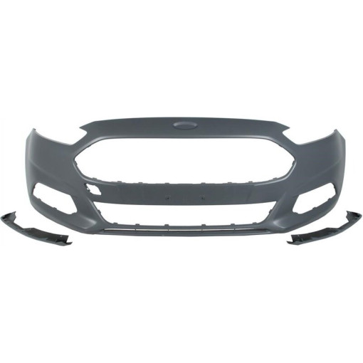 Бампер передний зі спойлерами, з отвором для галогенних фар, під фарбування FORD MONDEO 09.14- Бамп