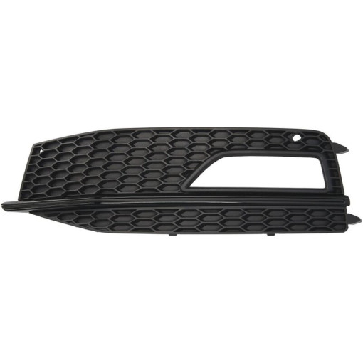 Решітка бампера Передн Лів (S-LINE, з отворами для галогенних фар, пластик, чорн) AUDI A4 11.11-05.1