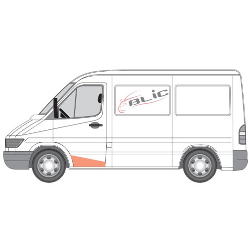 Підніжка кабіни Лів (посилен, в зборі) MERCEDES SPRINTER; VW LT 01.95-07.06 Підніжка кабіни