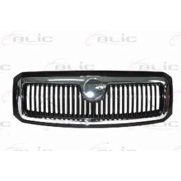 Решетка радиатора (в зборі, хром/чорн) SKODA FABIA 08.04-03.08
