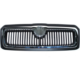 Решетка радиатора (хром/чорн) SKODA OCTAVIA 08.00-12.10