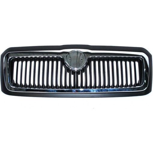 Решетка радиатора (хром/чорн) SKODA OCTAVIA 08.00-12.10