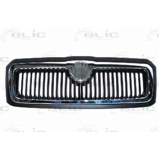 Решетка радиатора (хром/чорн) SKODA OCTAVIA 08.00-12.10