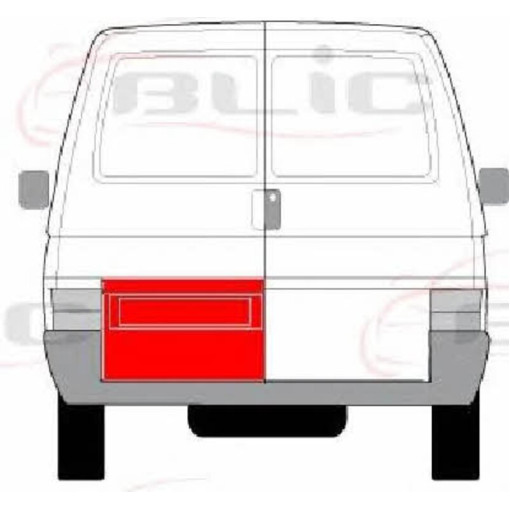 Ремонтна панель дверей задн левый (обшивка, нижня частина, висота 430мм) VW TRANSPORTER 07.90-04.03 Ре
