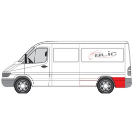 Ремонтна частина крила задн Лів (за колесом, висота 50см, модель середня) MERCEDES SPRINTER; VW LT 0