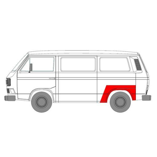 Ремонтна частина крила задн Лів VW TRANSPORTER 05.79-07.92 Ремонтна частина заднього крила