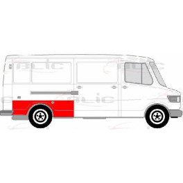 Ремонтна частина крила задн Прав (модель середня) MERCEDES T1/T2 04.77-02.96 Ремонтна частина задньо
